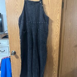 Size 1x Heyson Gauze Black Jumpsuit